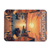 New Hampshire Portsmouth Reizen Magneet (Horizontaal)