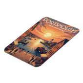 New Hampshire Portsmouth Reizen Magneet (Linkerzijde)