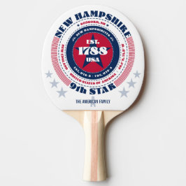 New Hampshire Pride Circulaire Typografie Monogram Tafeltennisbatje