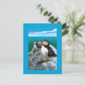 New Hampshire Puffins Scene Briefkaart (Staand voorkant)