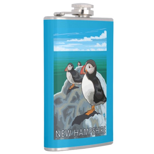 New Hampshire Puffins Scene Heupfles (Rechts)