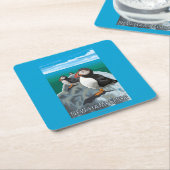 New Hampshire Puffins Scene Kartonnen Onderzetters (Schuin)
