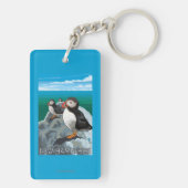 New Hampshire Puffins Scene Sleutelhanger (achterkant)