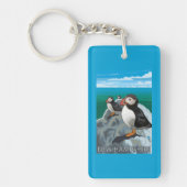 New Hampshire Puffins Scene Sleutelhanger (Voorkant)