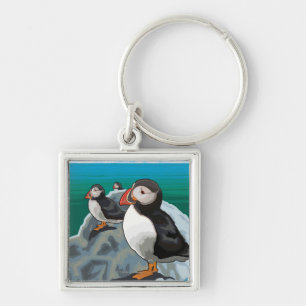 New Hampshire Puffins Scene Sleutelhanger