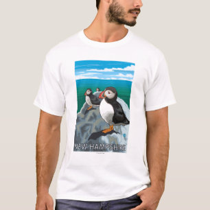 New Hampshire Puffins Scene T-shirt