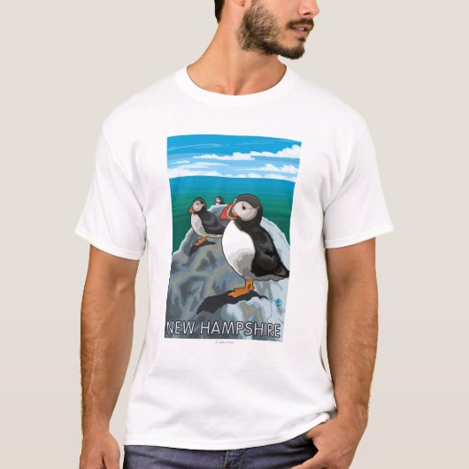 New Hampshire Puffins Scene T-shirt (Voorkant)