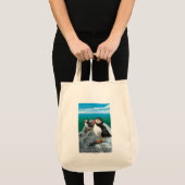 New Hampshire Puffins Scene Tote Bag (Voorkant (product))