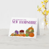 New Hampshire Pumpkins Thanksgiving Card Kaart (Gele Bloem)