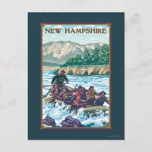 New Hampshire Rafting Scene Briefkaart (Voorkant)