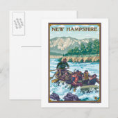 New Hampshire Rafting Scene Briefkaart (Voorkant / Achterkant)