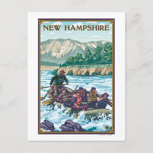 New Hampshire Rafting Scene Briefkaart (Voorkant)