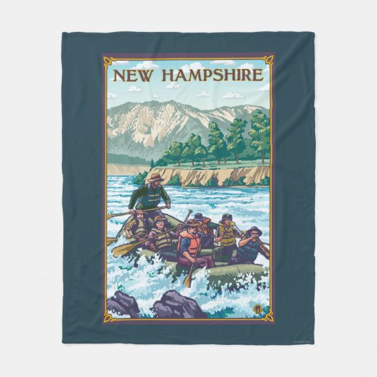 New Hampshire Rafting Scene Fleece Deken (Voorkant)