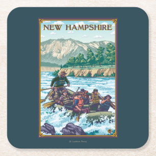 New Hampshire Rafting Scene Kartonnen Onderzetters