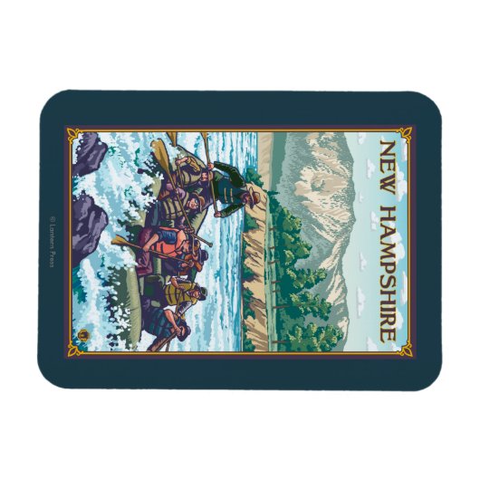 New Hampshire Rafting Scene Magneet (Horizontaal)