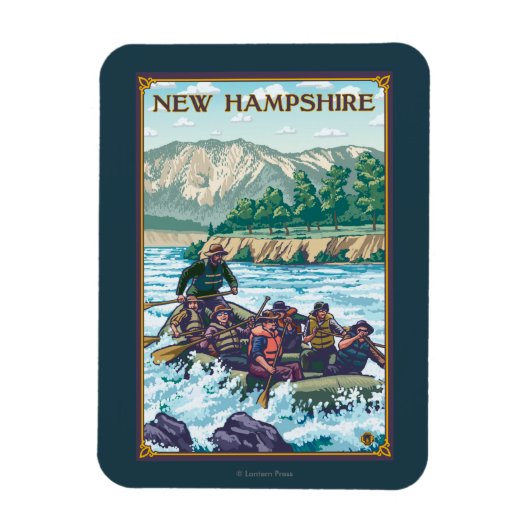 New Hampshire Rafting Scene Magneet (Verticaal)