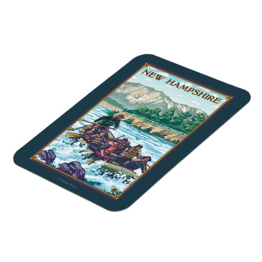 New Hampshire Rafting Scene Magneet (Linkerzijde)