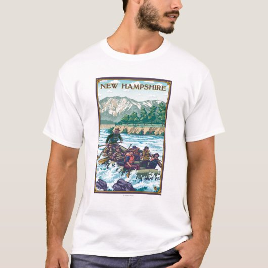 New Hampshire Rafting Scene T-shirt (Voorkant)