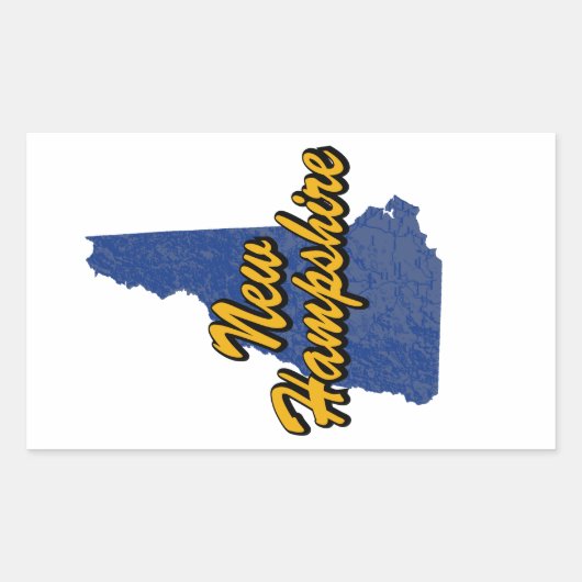 New Hampshire Rechthoekige Sticker (Voorkant)