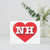 New Hampshire Red Heart - Ik hou van NH Briefkaart (Staand voorkant)