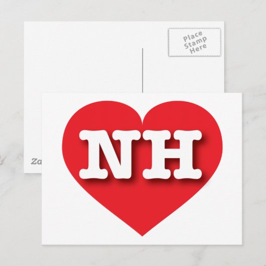 New Hampshire Red Heart - Ik hou van NH Briefkaart (Voorkant / Achterkant)