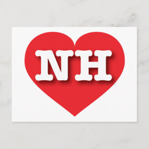 New Hampshire Red Heart - Ik hou van NH Briefkaart