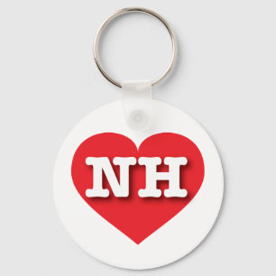 New Hampshire Red Heart - Ik hou van NH Sleutelhanger