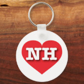New Hampshire Red Heart - Ik hou van NH Sleutelhanger (Voorkant)