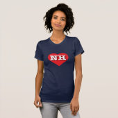 New Hampshire Red Heart - Ik hou van NH T-shirt (Voorkant volledig)