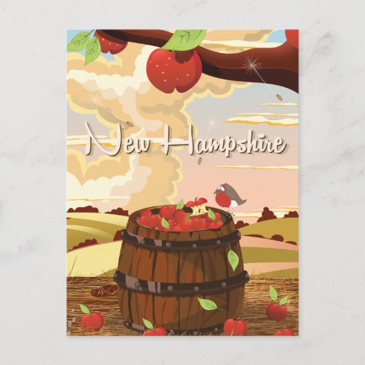 New Hampshire-reisposter Briefkaart (Voorkant)