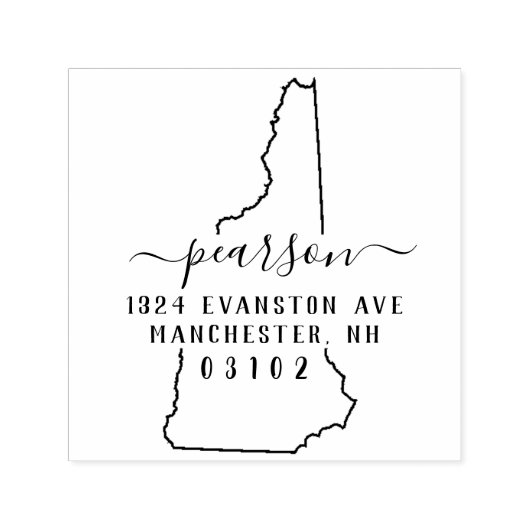 New Hampshire retouradres stempel zelf-inkt (Design)