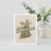 New Hampshire Retro Travel Design Iconische Vereni Briefkaart (Staand voorkant)