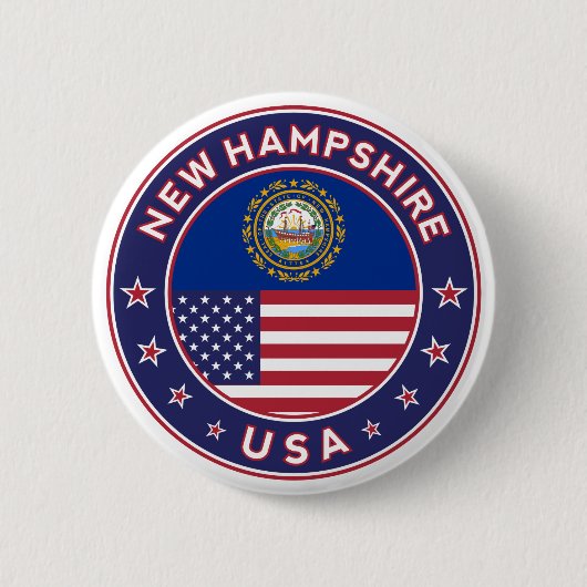 New Hampshire Ronde Button 5,7 Cm (Voorkant)