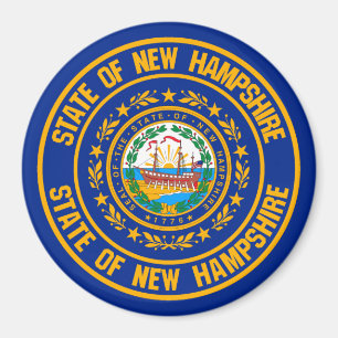 New Hampshire Round Emblem Magneet