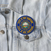 New Hampshire Round Emblem Ronde Button 7,6 Cm (In situ)