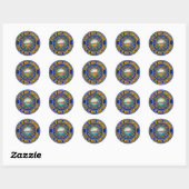 New Hampshire Round Emblem Ronde Sticker (Vel)