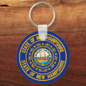 New Hampshire Round Emblem Sleutelhanger (Voorkant)