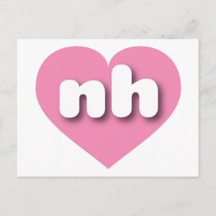 New Hampshire roze hart - Ik hou van Briefkaart