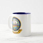 New Hampshire Seal Tweekleurige Koffiemok (Voorkant links)