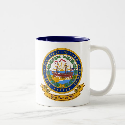 New Hampshire Seal Tweekleurige Koffiemok (Rechts)