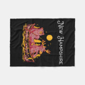 New Hampshire Shirt Funny Canoe Moose Elk Bear Lak Fleece Deken (Voorkant (Horizontaal))