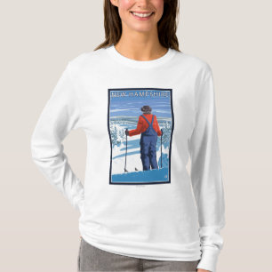 New Hampshire Skier Admiring Uitzicht T-shirt