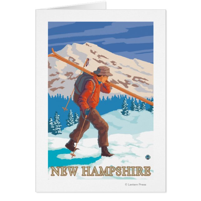 New Hampshire Skier Carrying Skis (Voorkant)