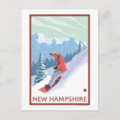 New Hampshire Snowboarder Scene Briefkaart (Voorkant)