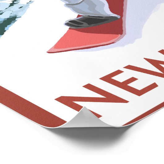 New Hampshire Snowboarder Scene Poster (Hoek)