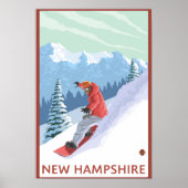 New Hampshire Snowboarder Scene Poster (Voorkant)