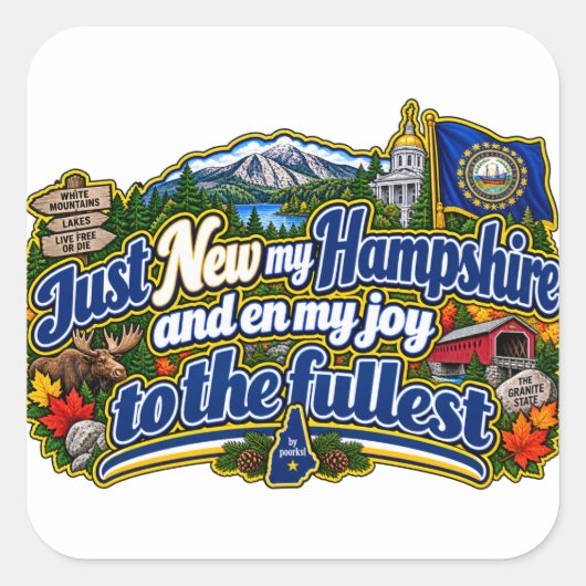 NEW Hampshire Square sticker (Voorkant)