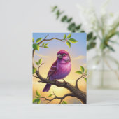 New Hampshire State Bird Purple Finch Briefkaart (Staand voorkant)