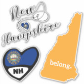 New Hampshire State, blad van Die Cut Stickers (Voorkant)