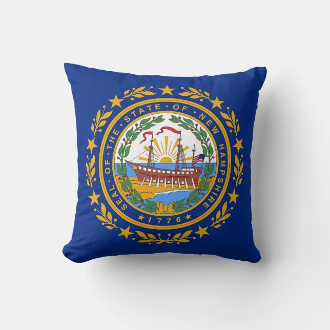 New Hampshire State Flag American MoJo Pillow Kussen (Voorkant)